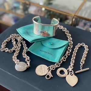 TIFFANY Round tag bracelet silver return to Tiffan